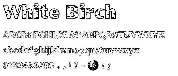White Birch font